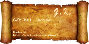 Göbel Kadosa névjegykártya